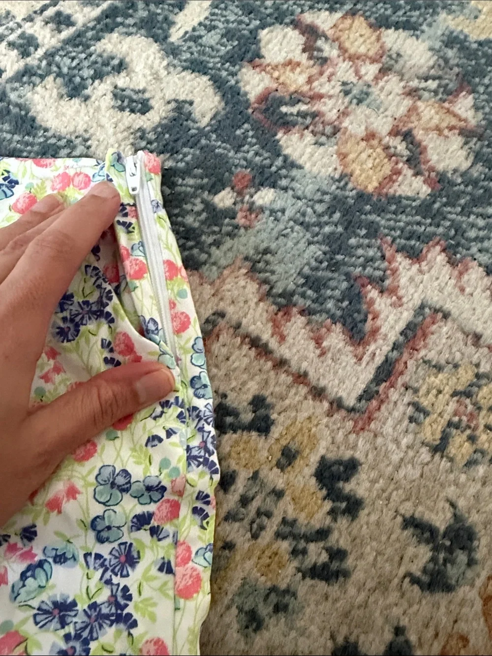 Girls Janie and Jack Floral Capri Leggings - Pink & Blue- worn just once